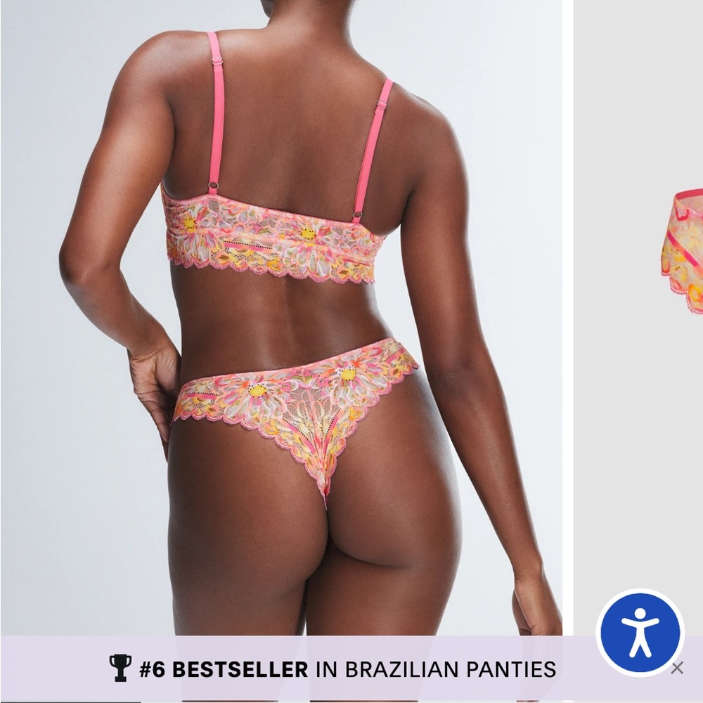 NWT! Savage x Fenty Sunray Lace Brazilian Panty